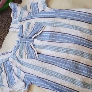 Blue/white blouse